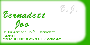 bernadett joo business card